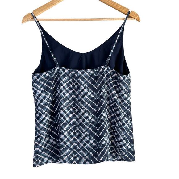 NWT Banana Republic Scoop Neck‎ Cami Indigo Blue Print, Size SP - Picture 6 of 8